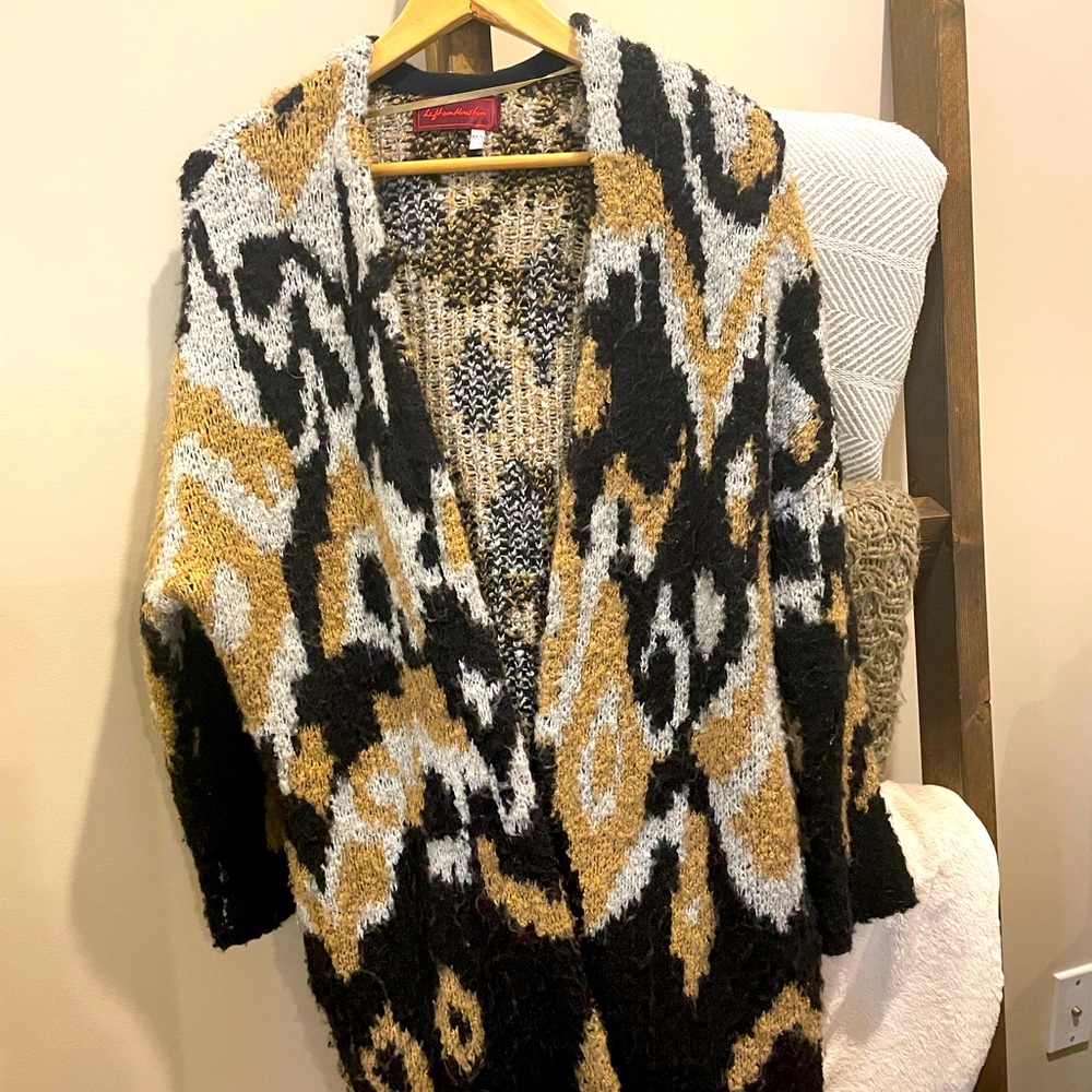 Cozy sweater coat with pockets
